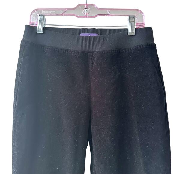 NYDJ Stretch Velvet Slim Pants, Size 0P/ 2-4 US, Black - Picture 3 of 7